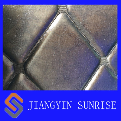 Nyaman PU PVC Synthetic Leather Fabric Penguat Dengan Film Waterproof