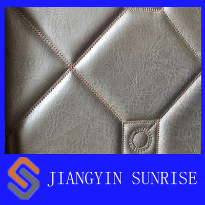 Penuaan Resistance Synthetic Leather Fabric / Polyurethane Kulit Sintetis